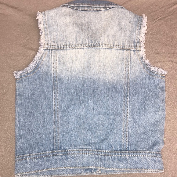 NWT Mickey Mouse Rainbow Flower Jean Vest Size 4-5 - Picture 3 of 8